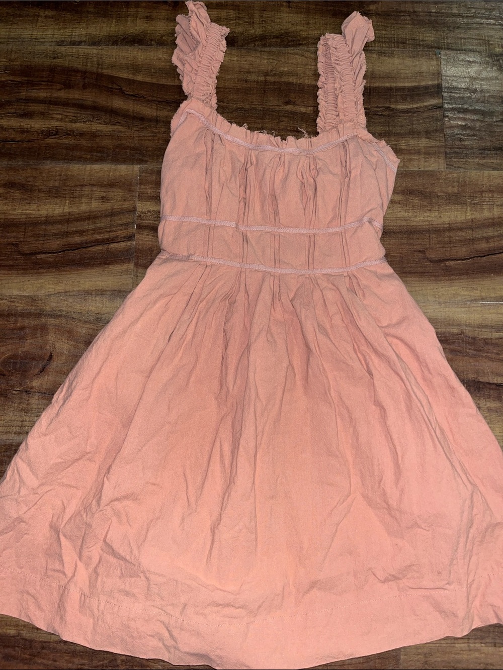 Steve Madden Peach Ruffle Strap Dress XS
